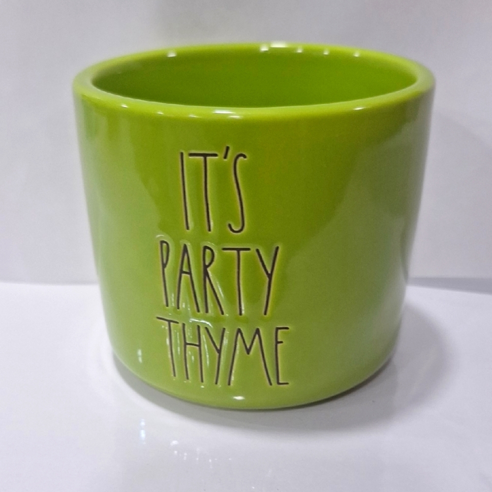 Rae Dunn Artisan Collection Green Ceramic Herb Garden Planter